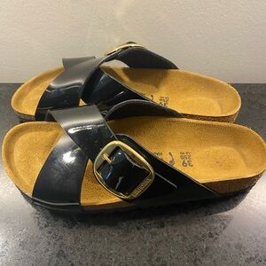 New Black Birkenstock black shoes